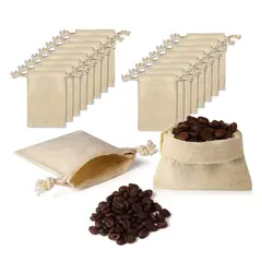 KINDA NICE - Paquete De 18 Bolsas De Lino Grueso, 10 X 15 Cm