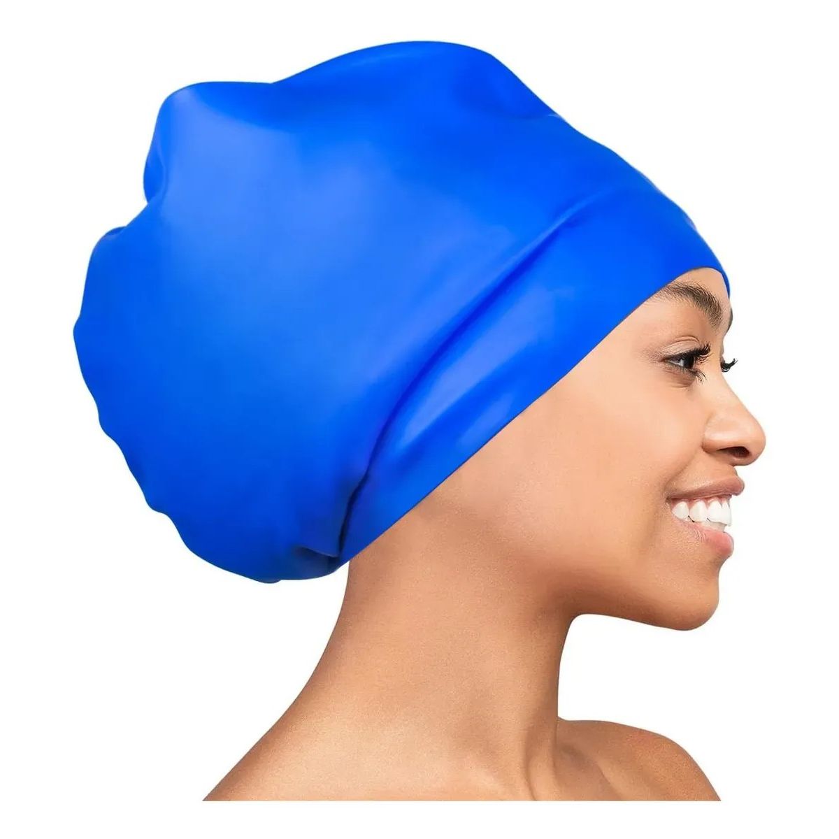 KUANGYE - Gorro Natación Piscina Grande Pelo Largo Rulos Rasta Afro