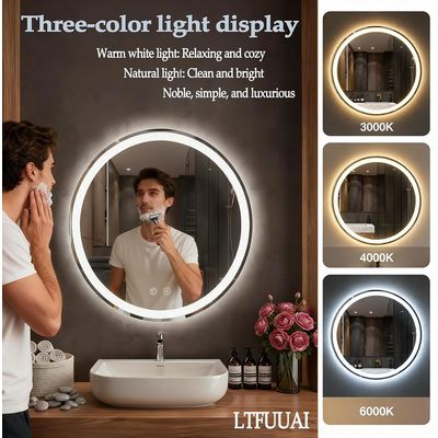 Imagen 2 del producto Espejo Con Luz Led Touch De Lujo Para Tocador O Baño 50x50cm