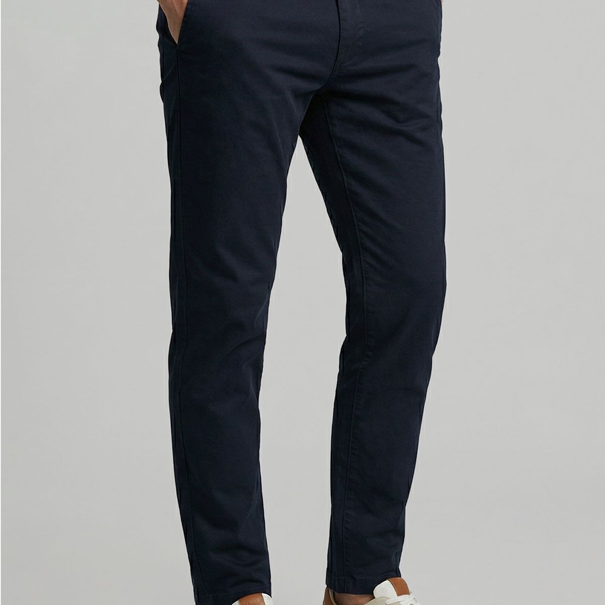 FEROUCH - Pantalón Twill Without Pleats L/31 Navy Ferouch
