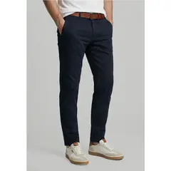 FEROUCH - Pantalón Twill Without Pleats L/31 Navy