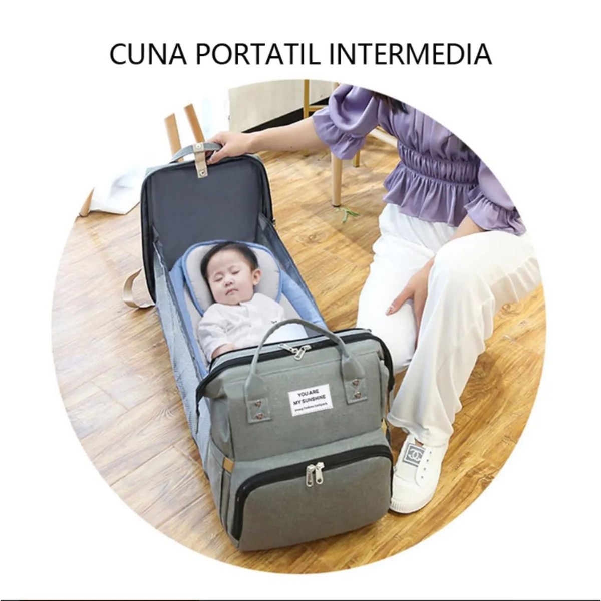 GENERICO - MOCHILA PAÑALERA Y MUDADORA DE BEBE 3 EN 1 PARA  NIÑA - "LA MOCHILA QUE TODO PAPÁ Y MAMÁ NECESITA"