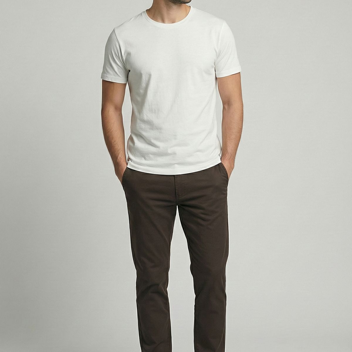 FEROUCH - Pantalón Twill Without Pleats L/31 Military Ferouch