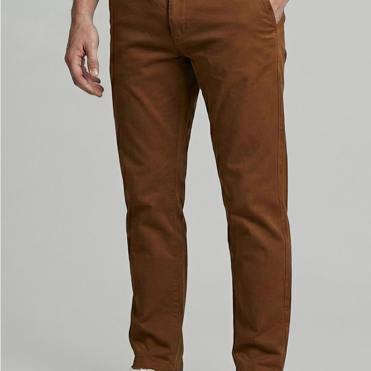 FEROUCH - Pantalón Twill Without Pleats L/31 Lt  Camel Ferouch
