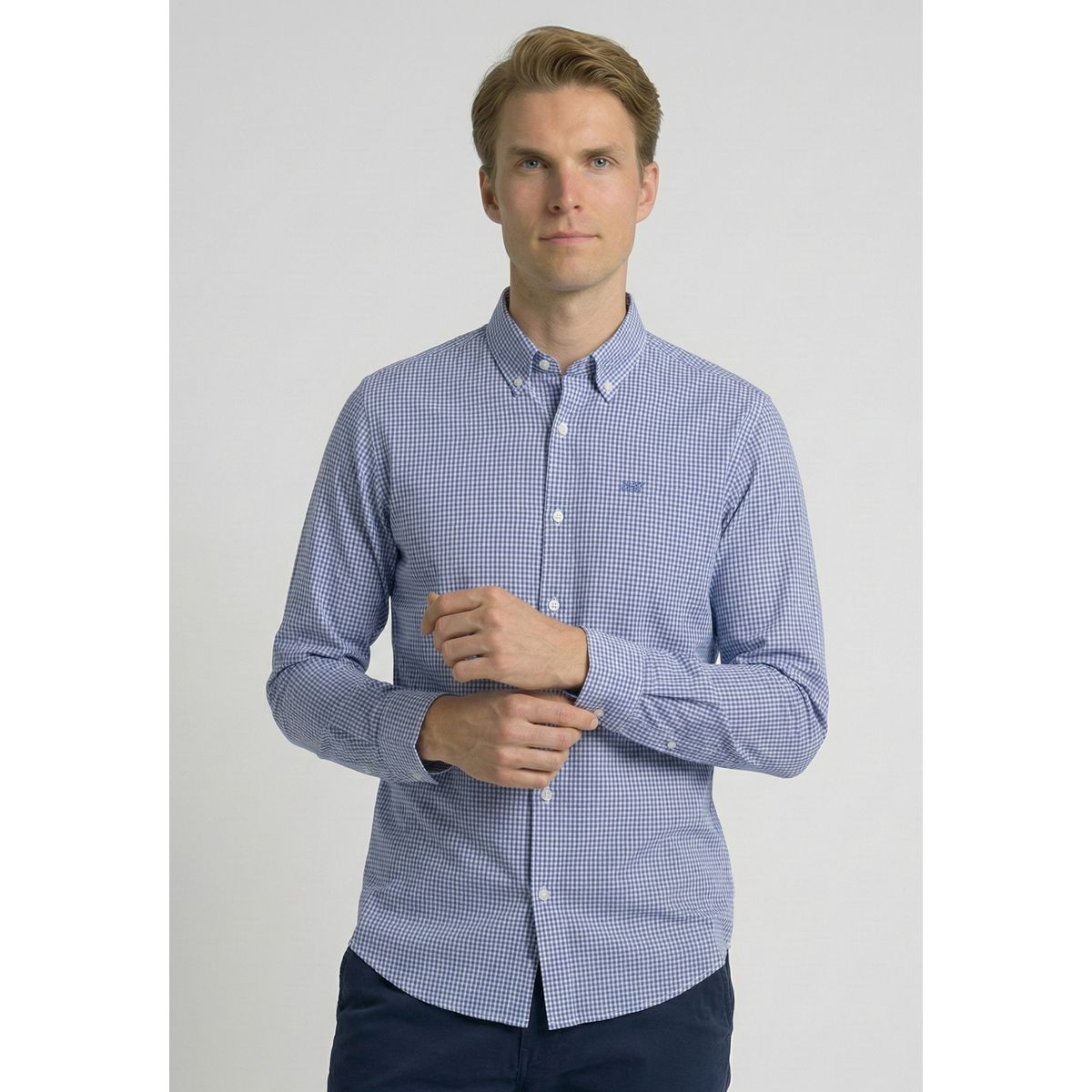 NEW MAN - Camisa Lyon Blue New Man