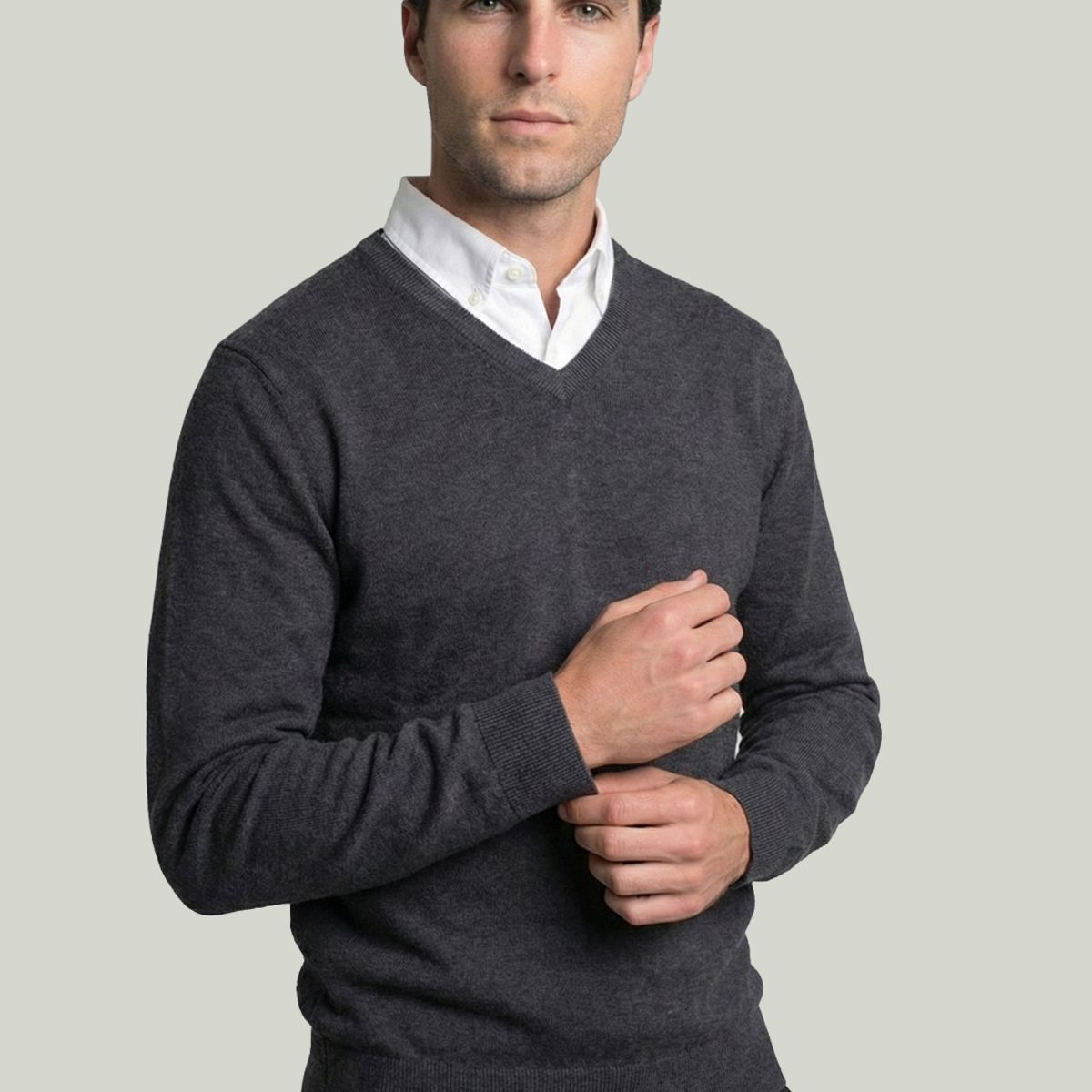 NEW MAN - Sweater Merida Graphito Melange New Man
