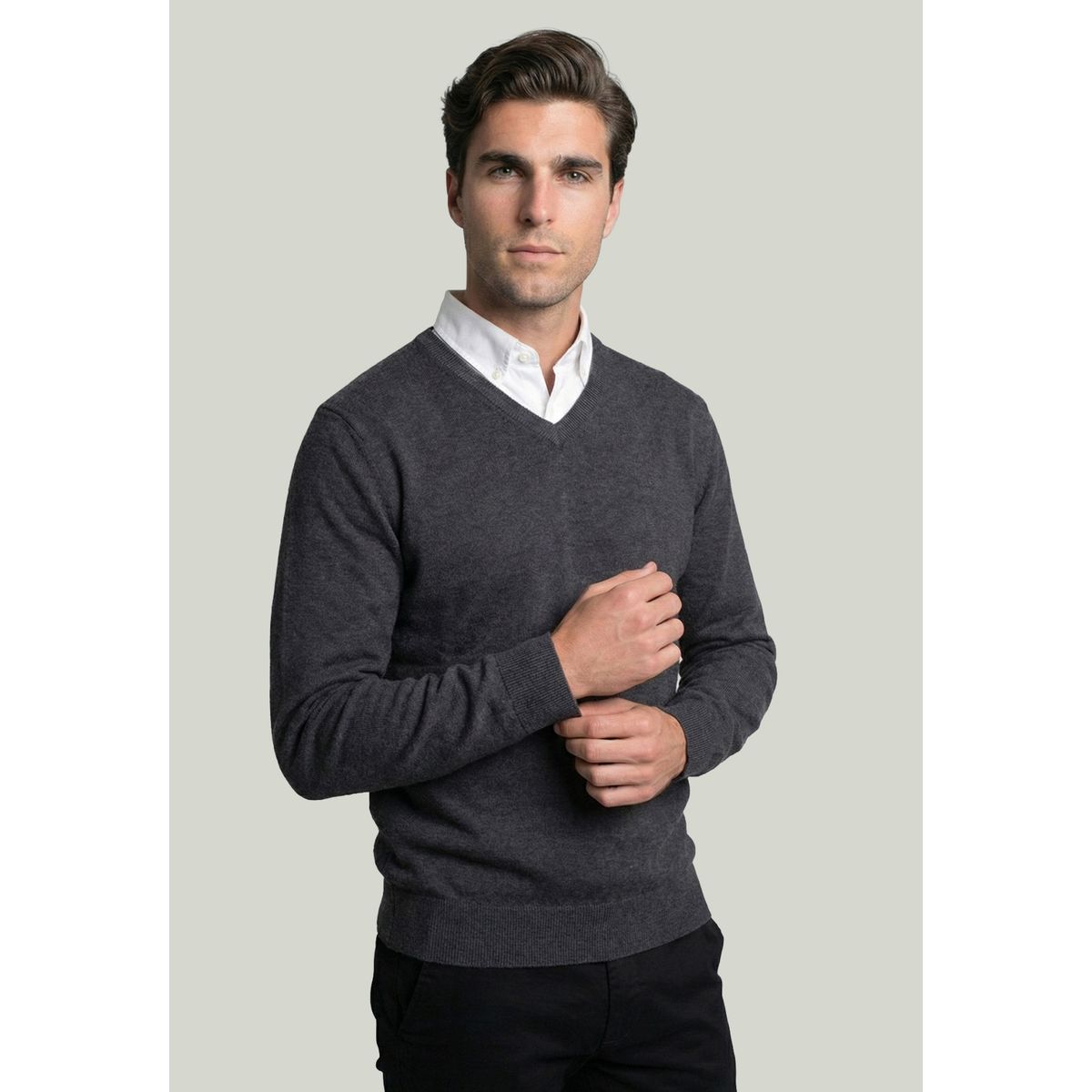 NEW MAN - Sweater Merida Graphito Melange New Man
