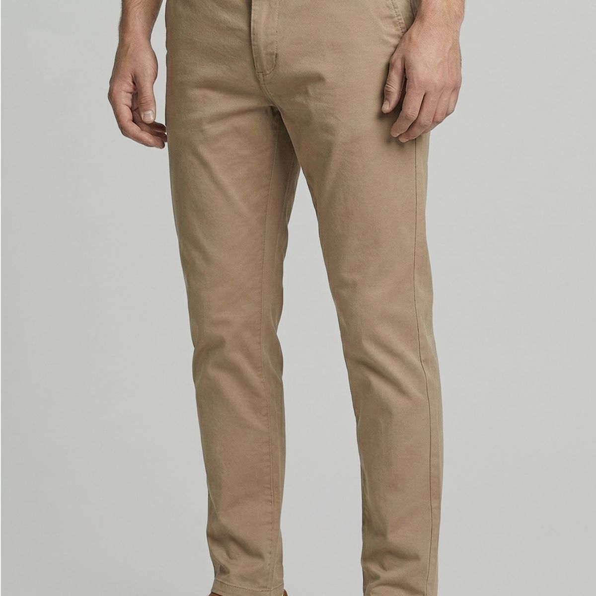 FEROUCH - Pantalón Twill Without Pleats L/33 Khaki Ferouch
