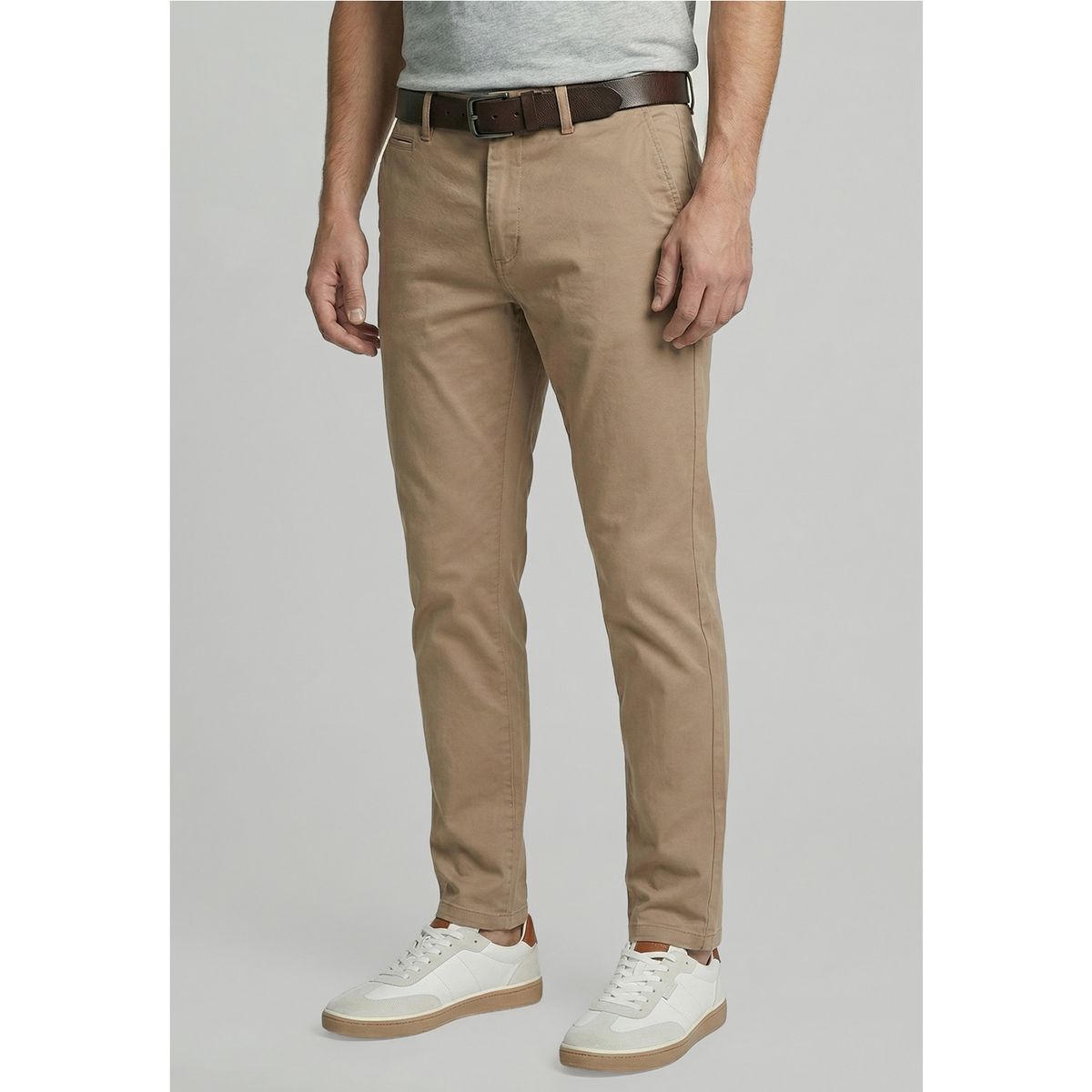 FEROUCH - Pantalón Twill Without Pleats L/33 Khaki Ferouch