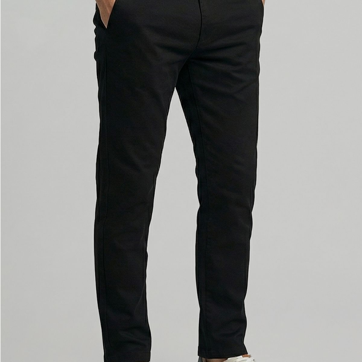 FEROUCH - Pantalón Twill Without Pleats L/31 Black Ferouch