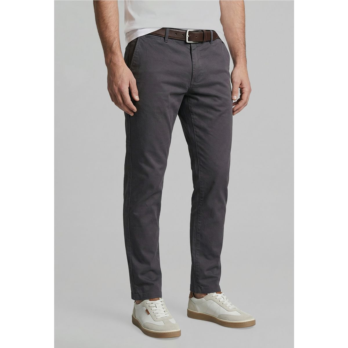 FEROUCH - Pantalón Twill Without Pleats L/31 Dk Grey Ferouch
