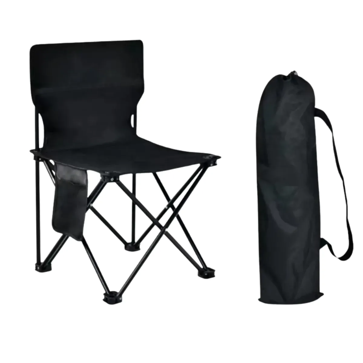 GENERICO - Silla Plegable Reforzada para Camping y Exterior con Bolso de Transporte