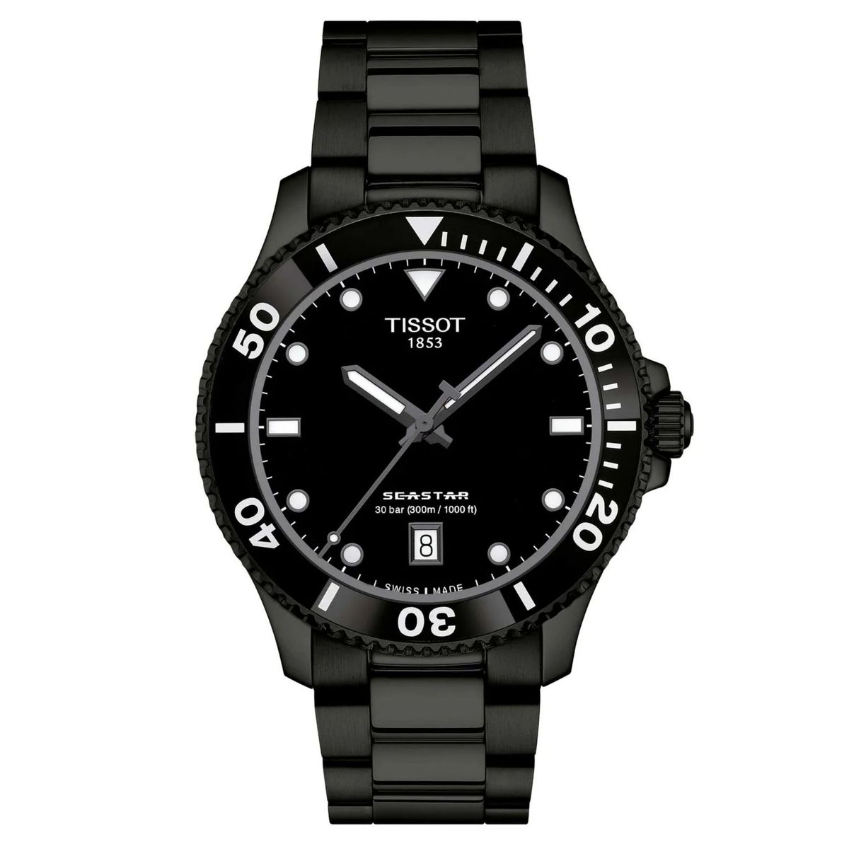 TISSOT - Reloj Tissot Seastar 1000 Negro 40MM T1204103305100