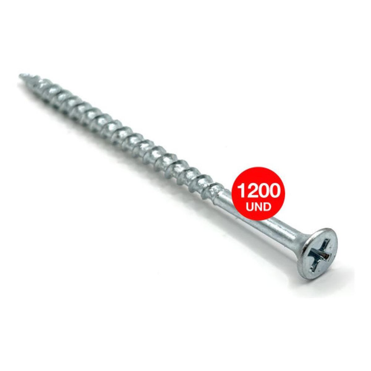 DRL LIGHTING - 4 Cajas Tornillo Volcanita Wisefix Pfina Zincado 8x3 1200u