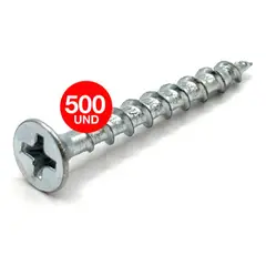 DRL LIGHTING - 5 Caja Tornillo Volcanit Wisefix Pfina Zincado 6x1 14 500u