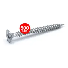 DRL LIGHTING - 5 Caja Tornillo Volcanit Wisefix Pfina Zincado 6x1 58 500u