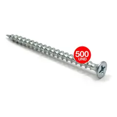 DRL LIGHTING - 5 Caja Tornillo Volcanit Wisefix Pfina Zincado 8x2 12 500u