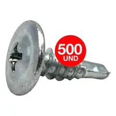 DRL LIGHTING - 5 Cajas Tornillo Clenteja Wisefix Ptabroca 8x12 Zinc 500u