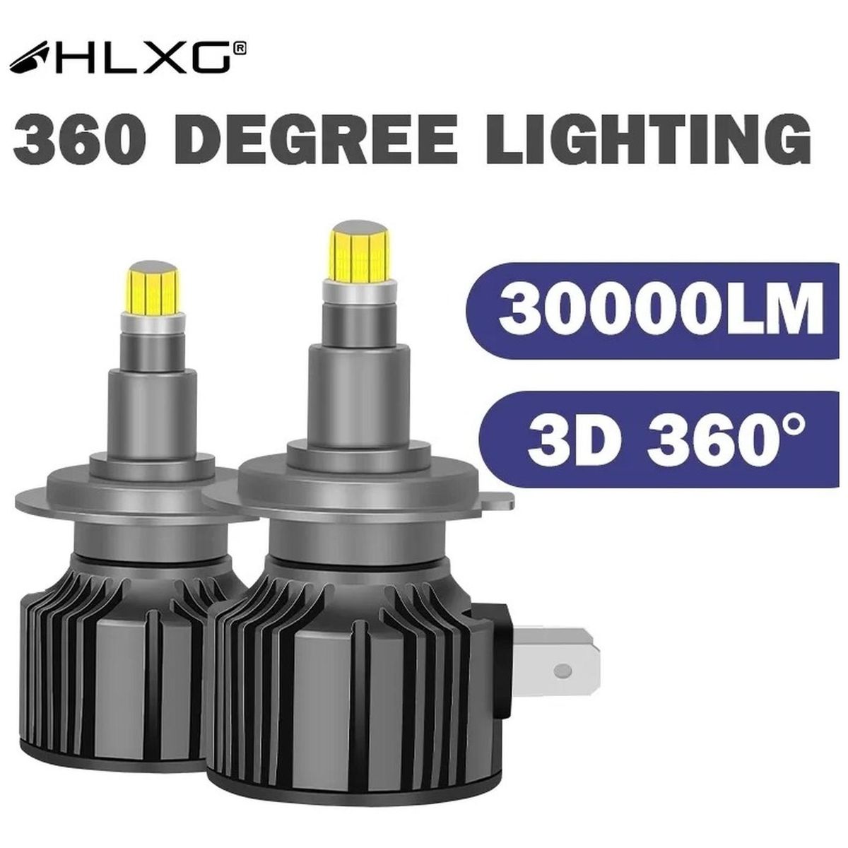 GENERICO - Ampolleta Turbo Led H7 360° 30000lm  Canbus
