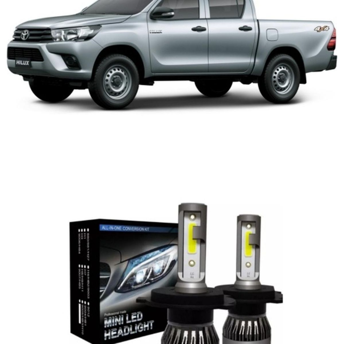 GENERICO - Ampolleta Turbo Led Toyota Hilux 2016-2020 Luz alta + Baja