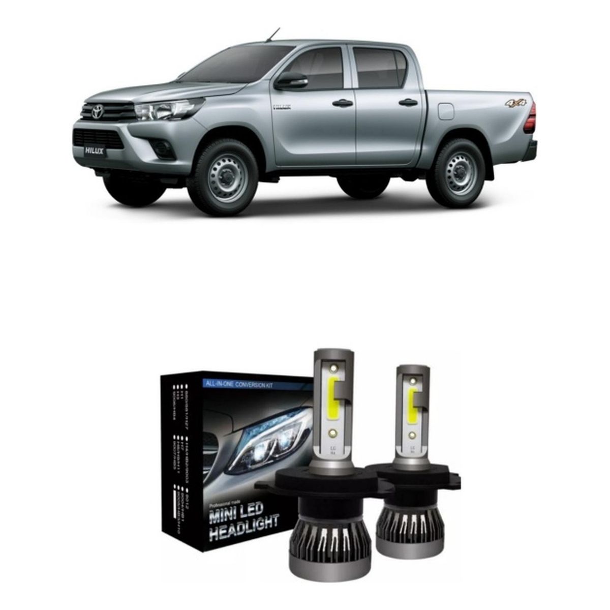 GENERICO - Ampolleta Turbo Led Toyota Hilux 2016-2020 Luz alta + Baja
