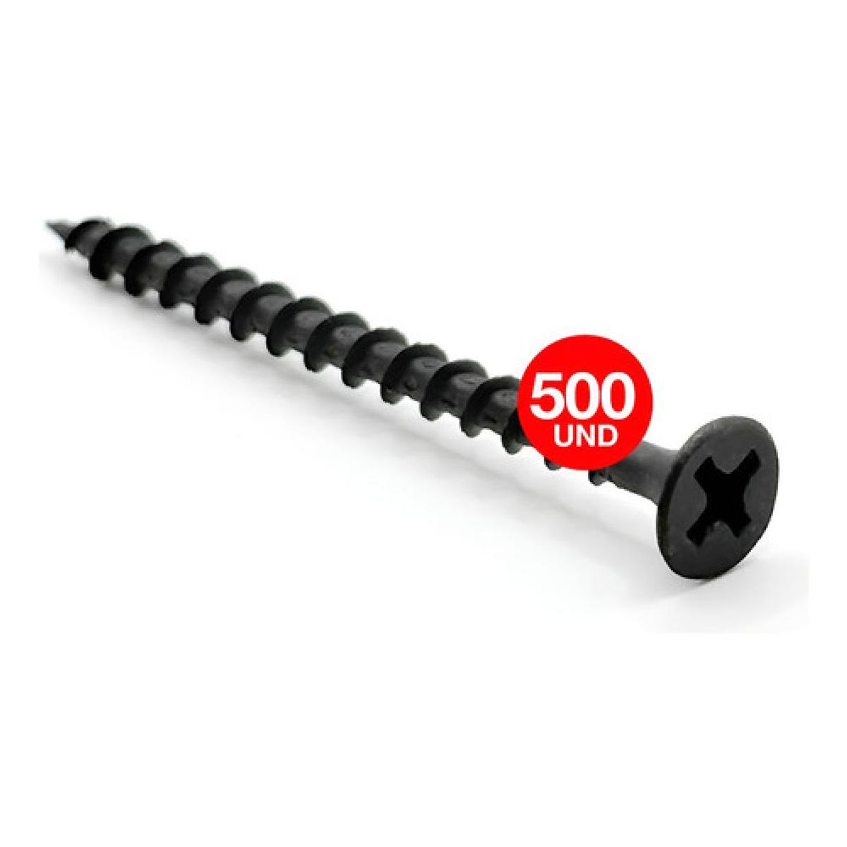 DRL LIGHTING - 5 Cajas Tornillo Volcanita Wisefix Pfina Crs Negro 6x2 500u