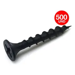 DRL LIGHTING - 5 Cajas Tornillo Volcanita Wisefix Pfina Negro 6x1 14 500u