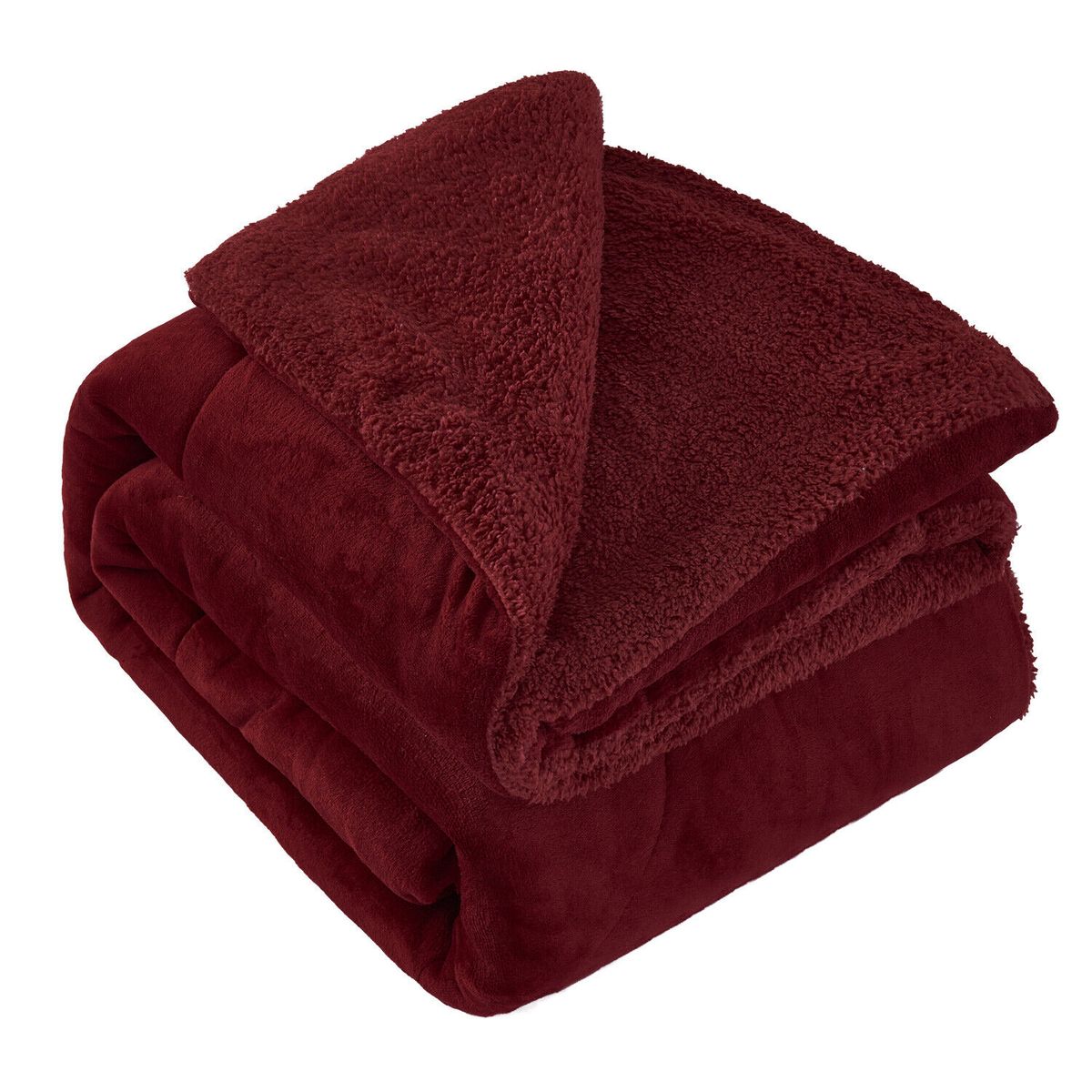 GENERICO - COBERTOR PLUSH KING CON CHIPORRO DE INVIERNO UINICOLOR MODERNO QUITA FRIO FYA.