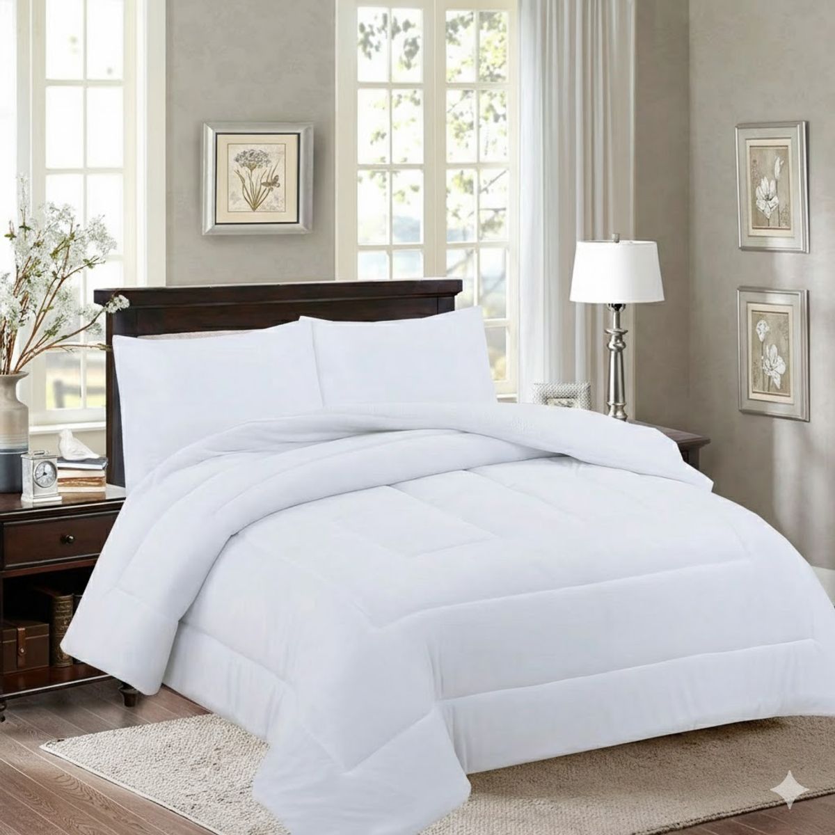 GENERICO - COBERTOR PLUSH KING CON CHIPORRO DE INVIERNO UINICOLOR MODERNO QUITA FRIO FYA