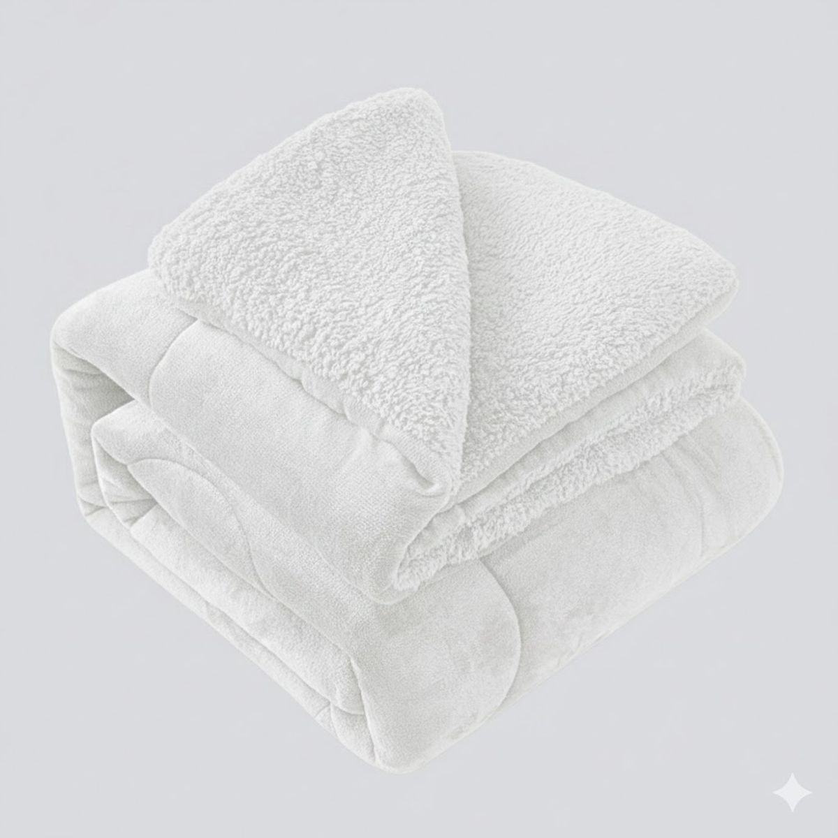 GENERICO - COBERTOR PLUSH KING CON CHIPORRO DE INVIERNO UINICOLOR MODERNO QUITA FRIO FYA