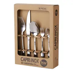 KITCHENWARE - Set Cubiertos 30 Piezas Acero Inox - Capri Inox