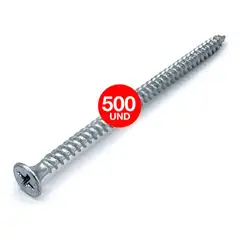 DRL LIGHTING - 5 Cajas Tornillo Volcanita Wisefix Pfina Zincado 8x3 500u