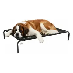 NORPLAT - Cama Elevada Para Perros Grandes Lavable Talla Xl - Negro Elevado