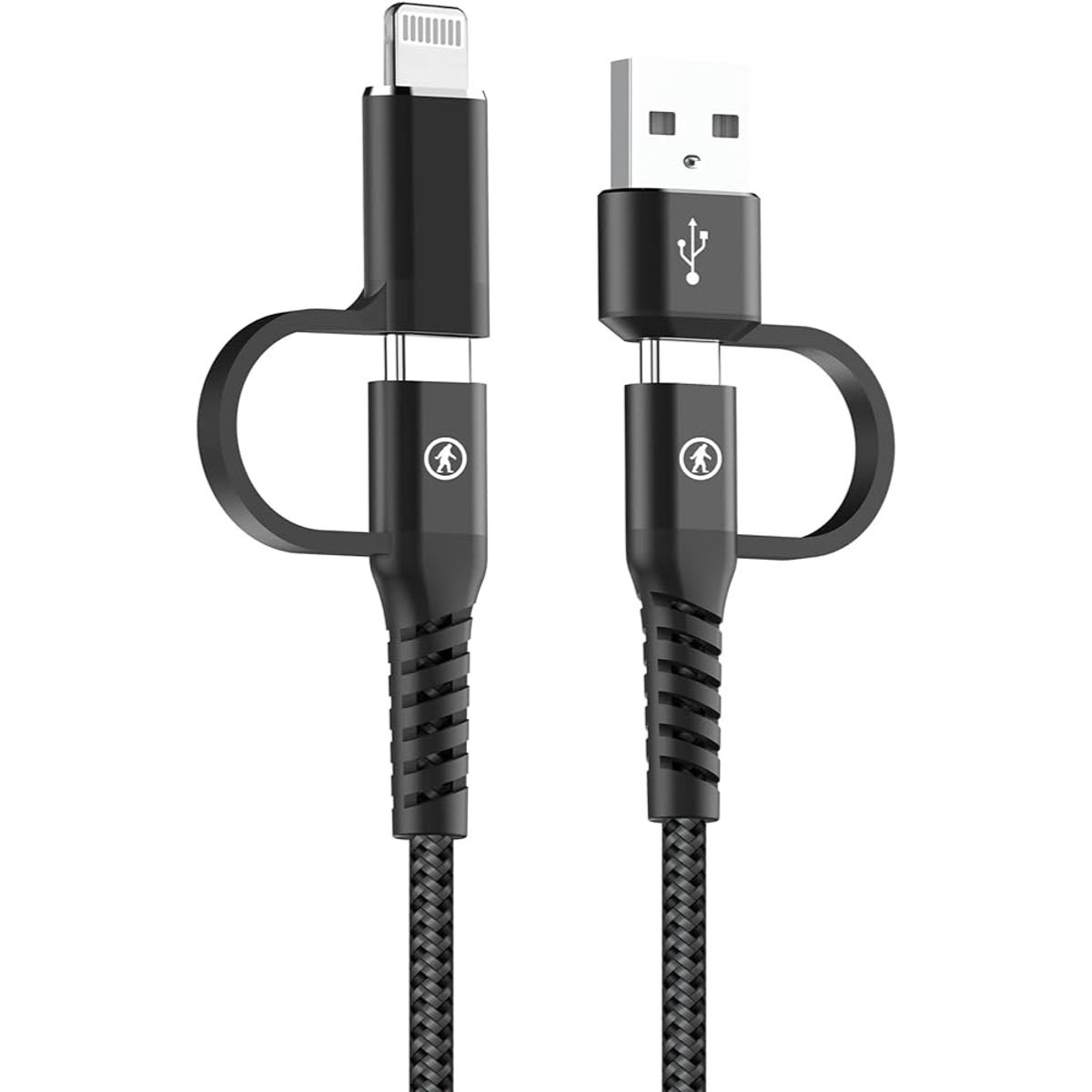 DUSTED - Cable USB-A a Micro-USB / USB-C / Lightning de 1,2 m