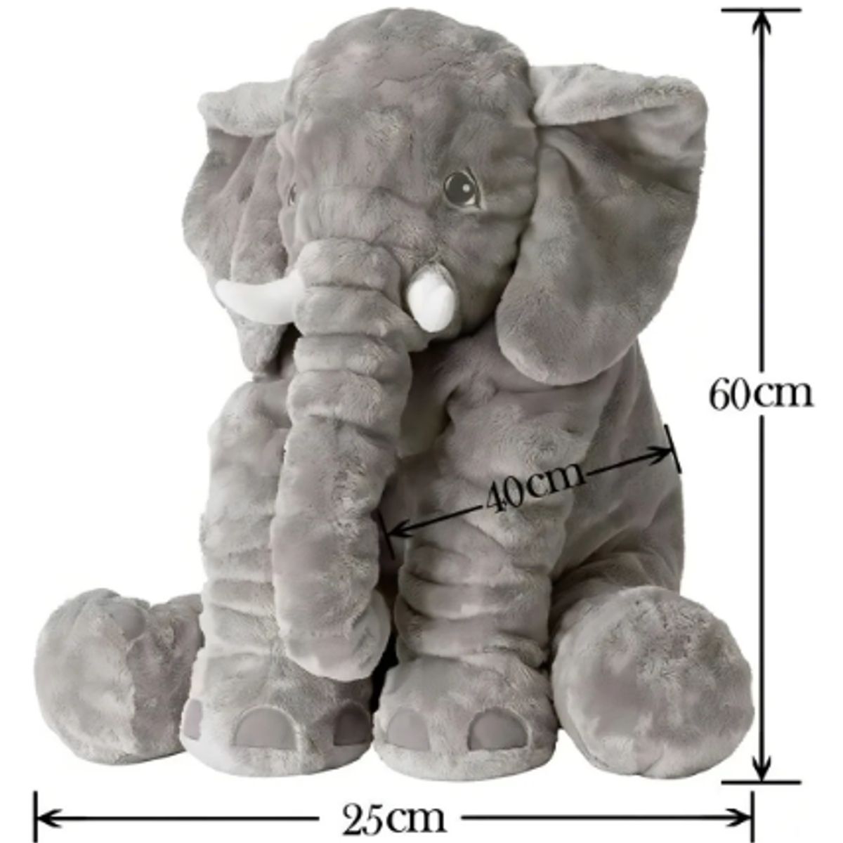 GENERICO - Almohada Peluche Elefante Gav 60cm Para Bebés Azul