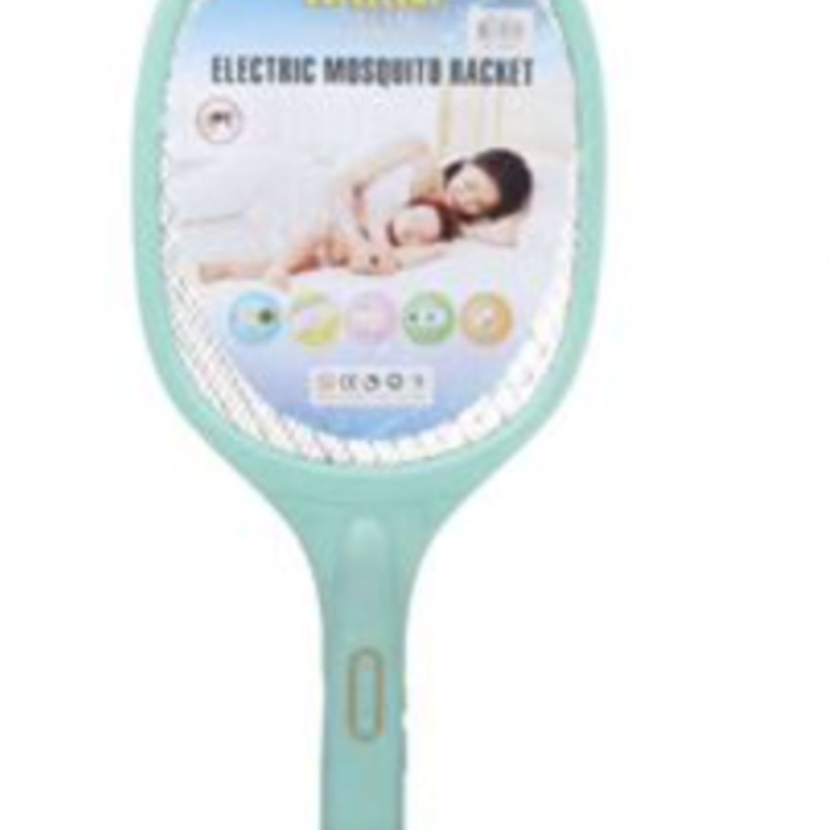 IRM - Raqueta Mata Moscas Eléctrico Matamoscas Mosquitos Wd 212 Verde Claro