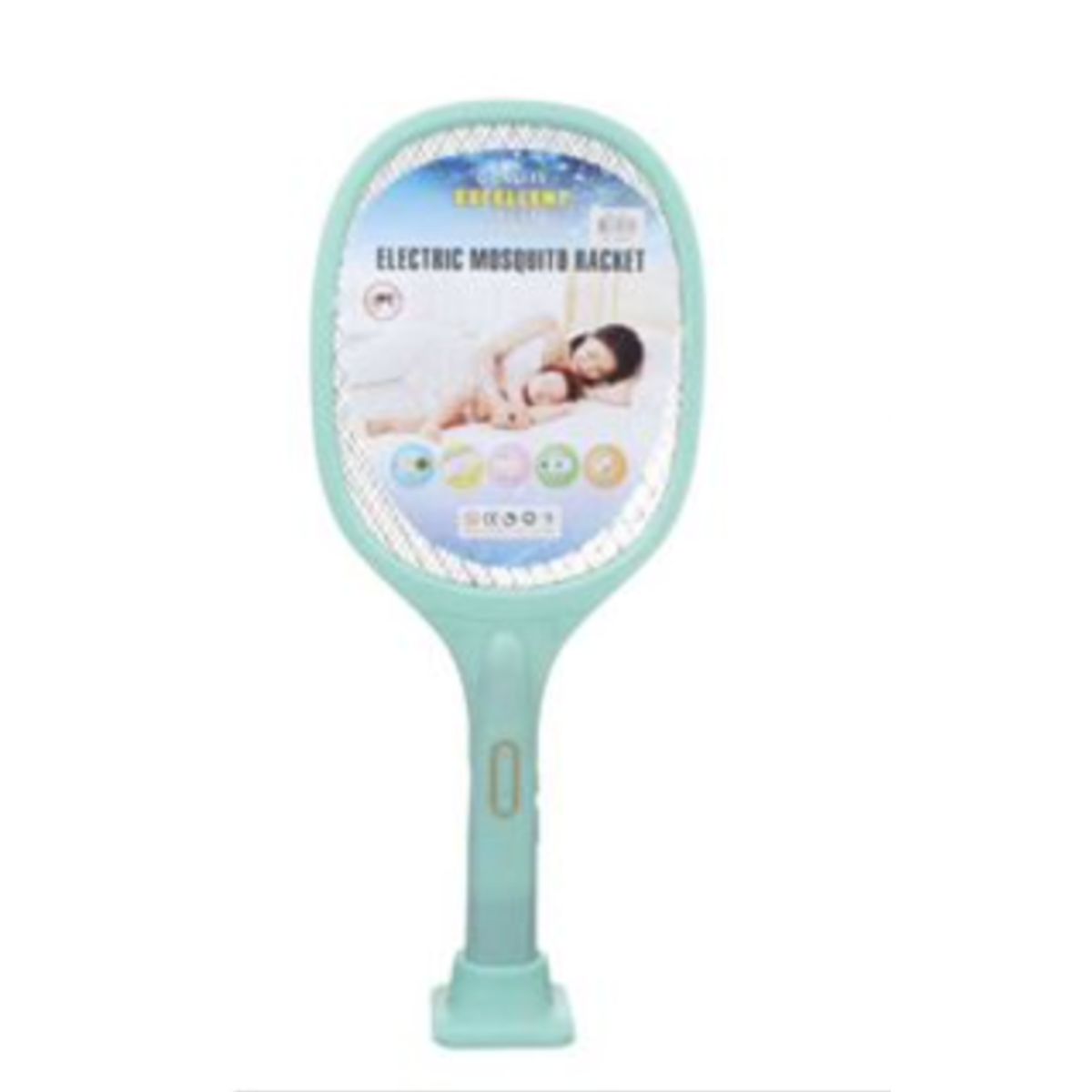 IRM - Raqueta Mata Moscas Eléctrico Matamoscas Mosquitos Wd 212 Verde Claro
