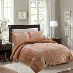 GENERICO - COBERTOR PLUSH KING CON CHIPORRO DE INVIERNO UINICOLOR MODERNO QUITA FRIO FYA