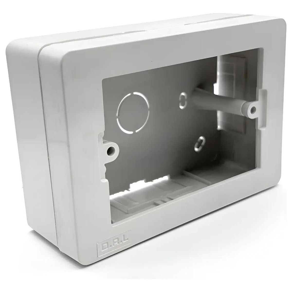 DRL - Caja Chuqui Sobrepuesta Blanca Pvc con tornillos Certificada Blanco