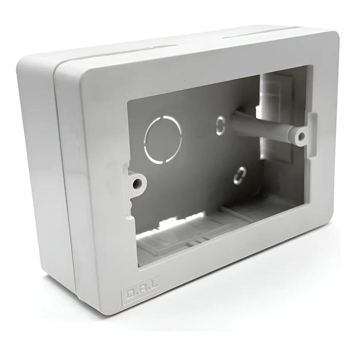 DRL - Caja Chuqui Sobrepuesta Blanca Pvc con tornillos Certificada Blanco