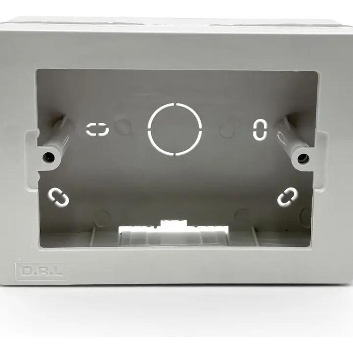 DRL - Caja Chuqui Sobrepuesta Blanca Pvc con tornillos Certificada Blanco