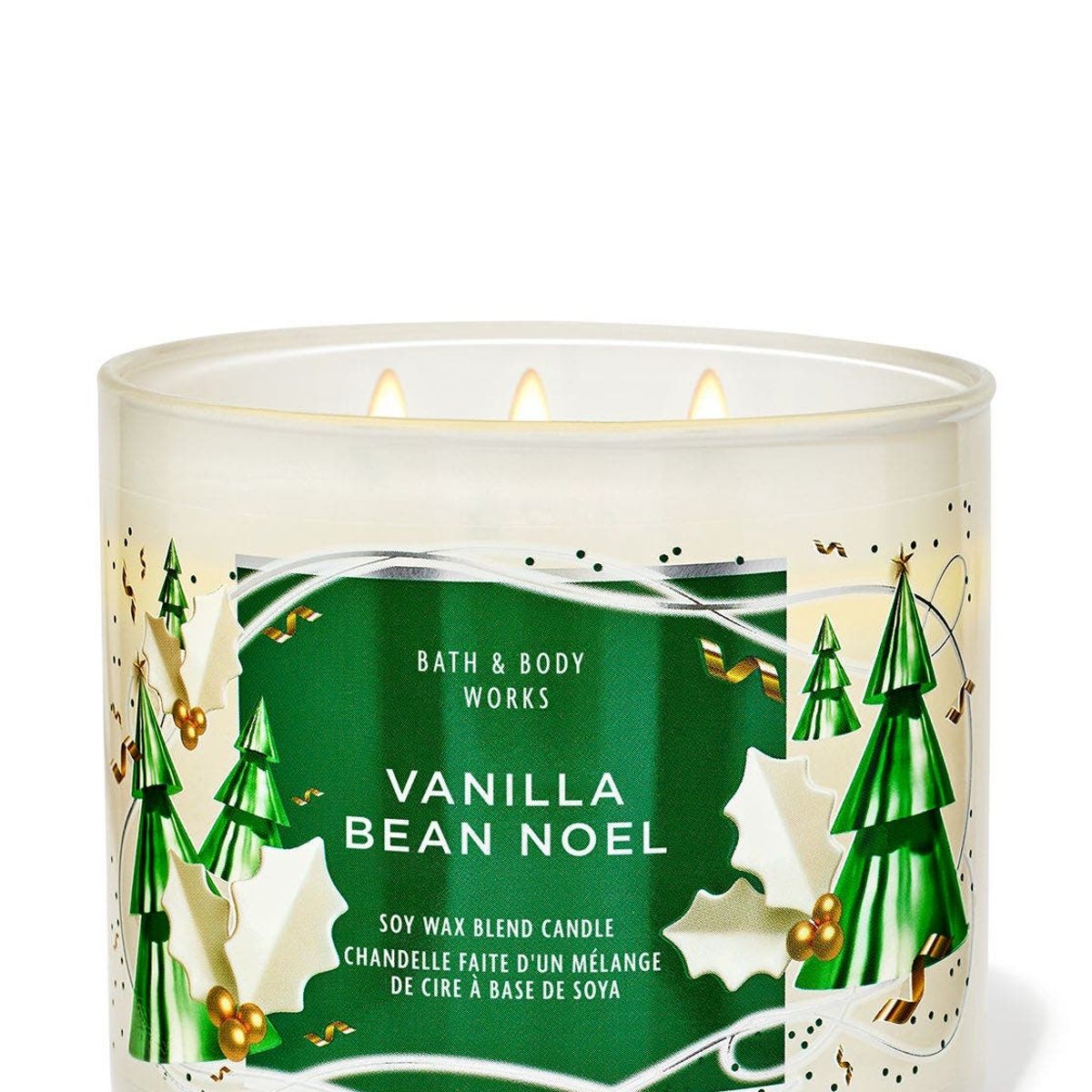 BATH & BODY WORKS - Vela Grande Bath and Body Works Vanilla Bean Noel