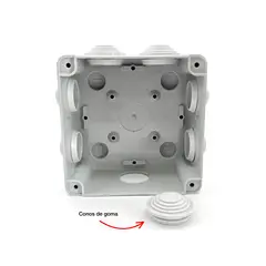 DRL LIGHTING - Caja Estanca Derivación Drl Ip40 Pvc 100x100x70mm Conos Sec Gris