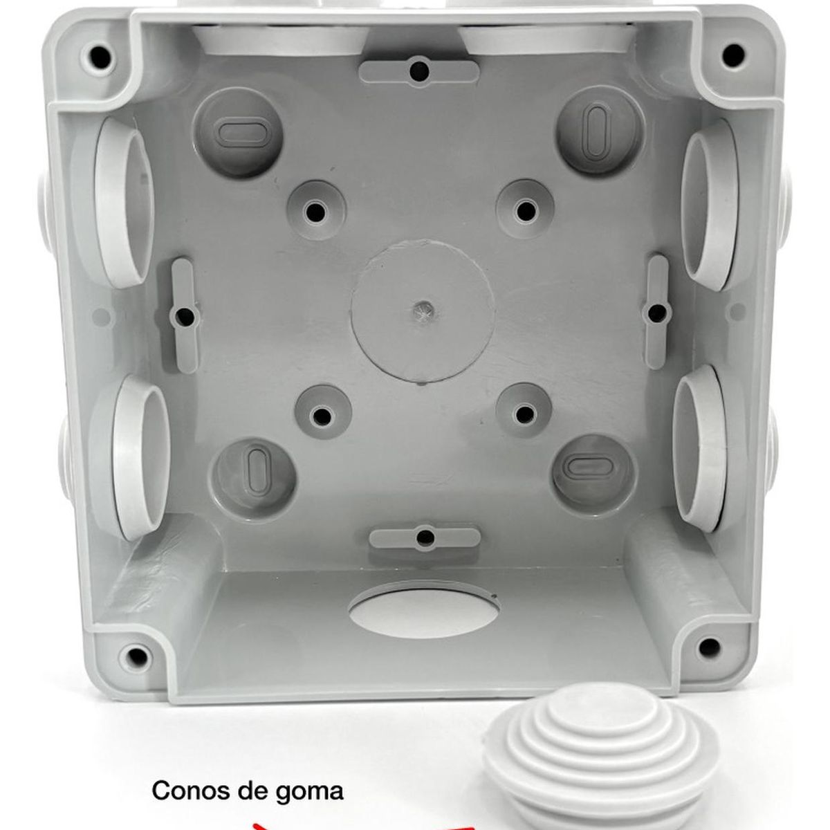 DRL - Caja Estanca Derivación Drl Ip40 Pvc 100x100x70mm Conos Sec Gris