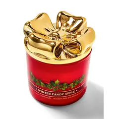 BATH & BODY WORKS - Vela Grande Bath and Body Works Winter Candy Apple