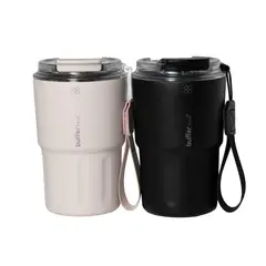 BUFFER FLASK - Vaso Termico Termo Buffer Bebidas Calientes Frias Mug 400ml - Rosa