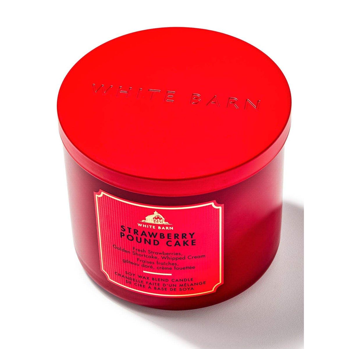 BATH & BODY WORKS - Vela Grande Bath & Body Works Strawberry Pound Cake