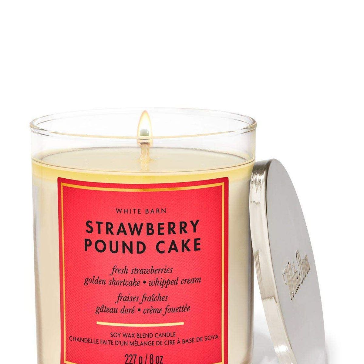 BATH & BODY WORKS - Vela Mediana Bath & Body Works Strawberry Pound Cake