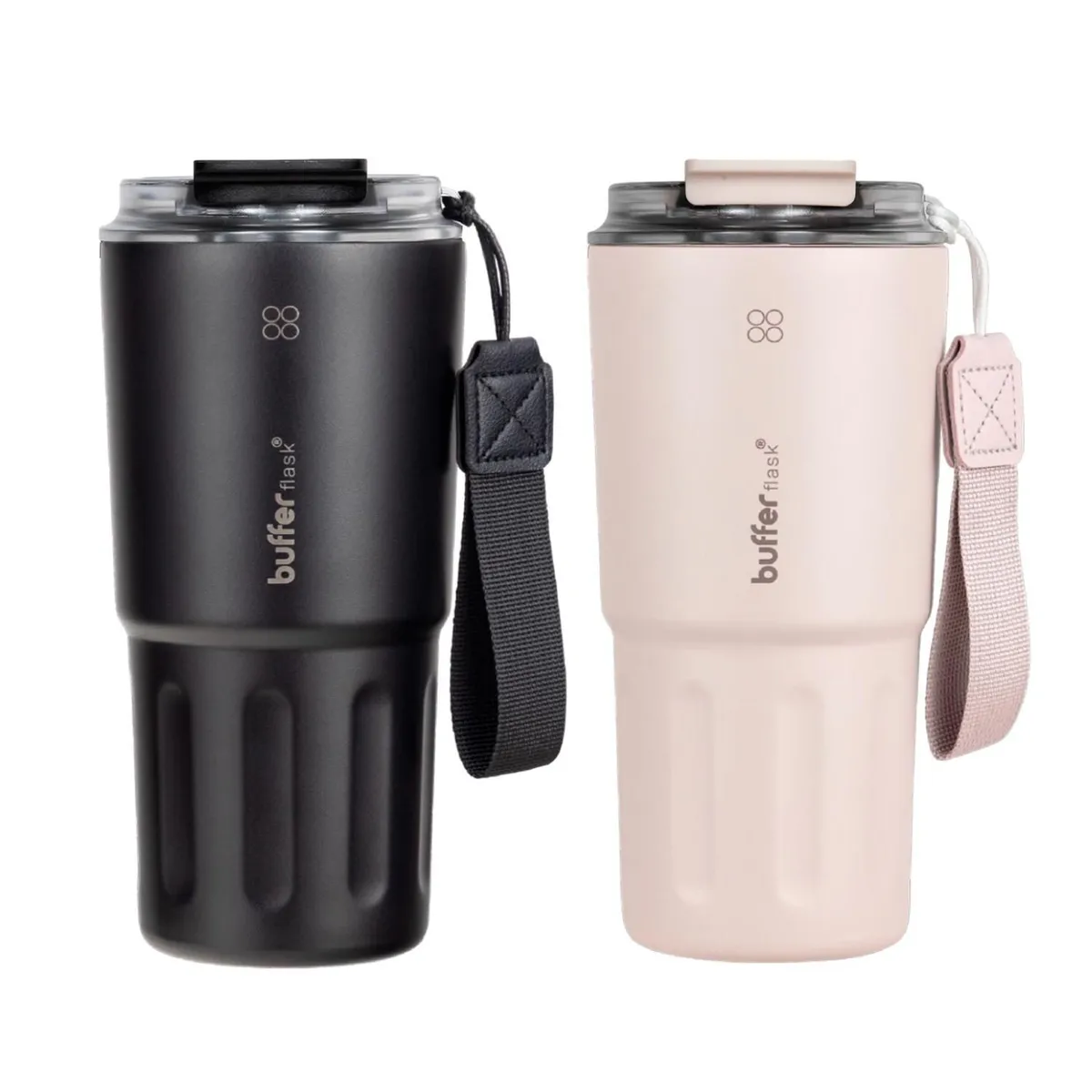 BUFFER FLASK - Vaso Termico Termo Buffer Bebidas Calientes Frias Mug 600ml - Rosa