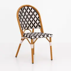 KLIK - Silla de Jardín Parisina con Diseño Geométrico Trenzado